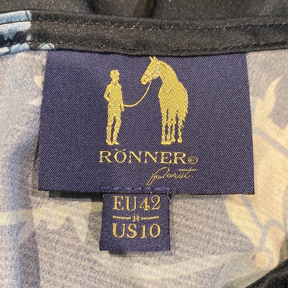 Ronner Women’s Design Cielo Blouse Jardin Floral 2/3 Bell Sleeves Back Button - Picture 8 of 9